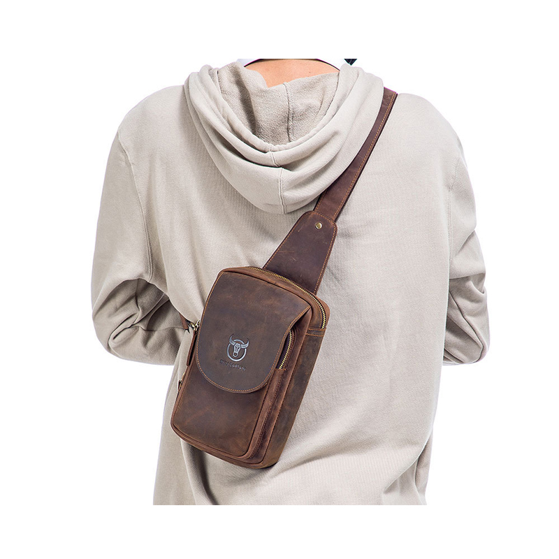Túi đeo chéo nam DA BÒ THẬT phong cách mới – BEE GEE DCN9112