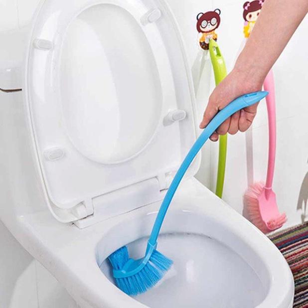 Dụng cụ cọ bồn cầuChổi cọ toilet 2 đầu - Dụng cụ rửa nhà vệ sinh