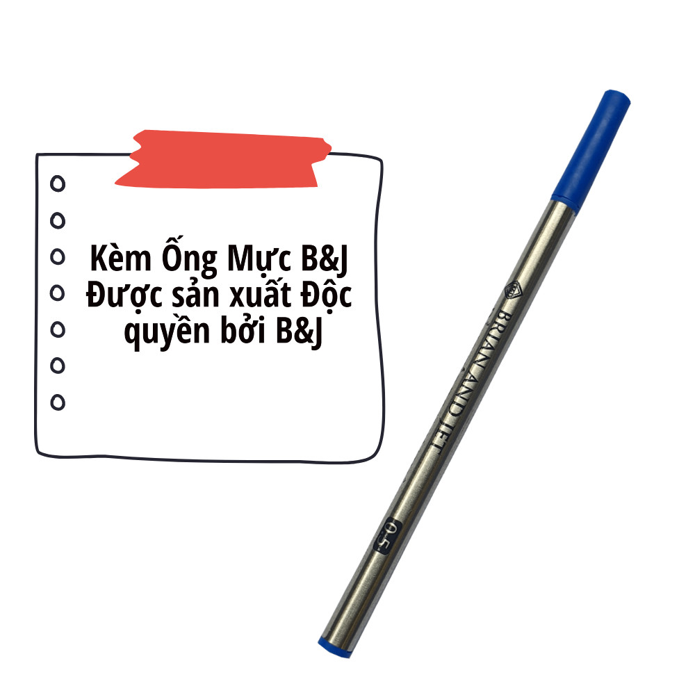 Bút Ký Tên Dạ Bi BJ014 Cao Cấp kèm &quot; Ống mực B&amp;J Được sản xuất bởi B&amp;J&quot; Dành Cho Doanh Nhân , Khẳng Định Đẳng Cấp Cá Nhân