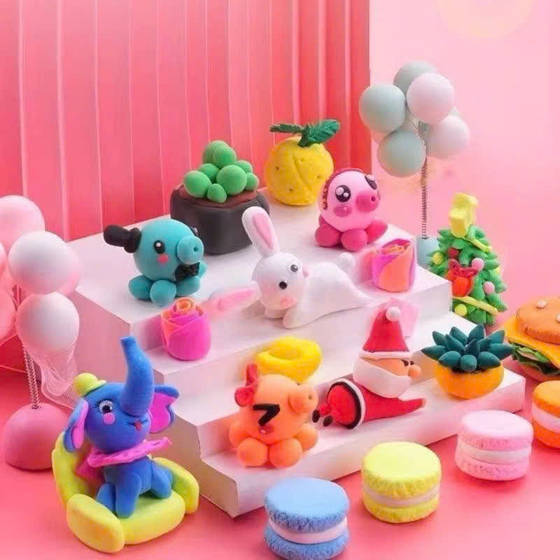 Đất Sét Tự Khô Siêu Nhẹ 12 Màu Cao Cấp Softclay Nặn Hình - An Toàn Cho Bé - HÀNG CHÍNH HÃNG MINIIN