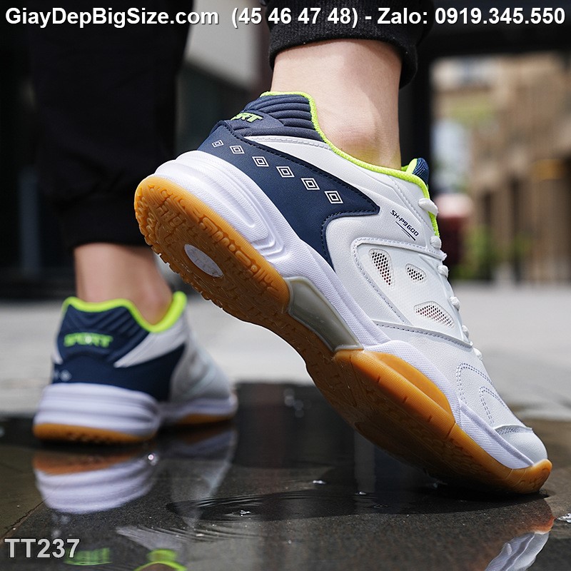 Giày chơi cầu lông tennis cỡ lớn 45 46 47 48 cho nam cao to chân ú bè. Big size badminton shoes for wide feet