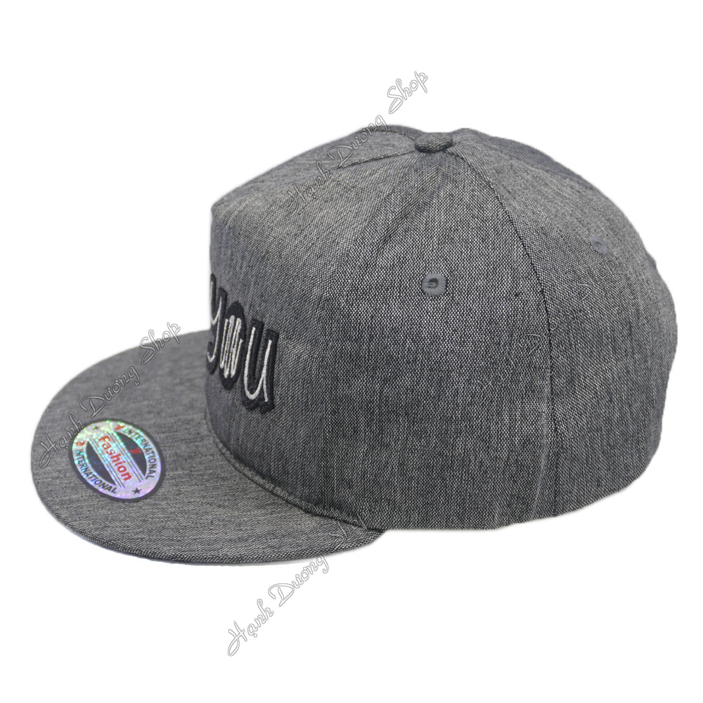 Nón Hiphop Snapback mỏ bằng độc đáo thêu nổi hình cún cưng, phong cách năng động cá tính - Hạnh Dương