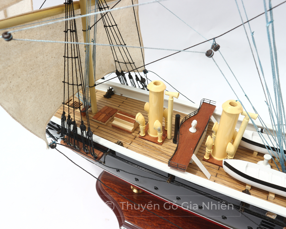 Mô Hình Thuyền Gỗ Phong Thủy Dạng Thuyền Cổ HMS WARRIOR Chính Hãng Hàng Xuất Khẩu Chất Lượng Cao