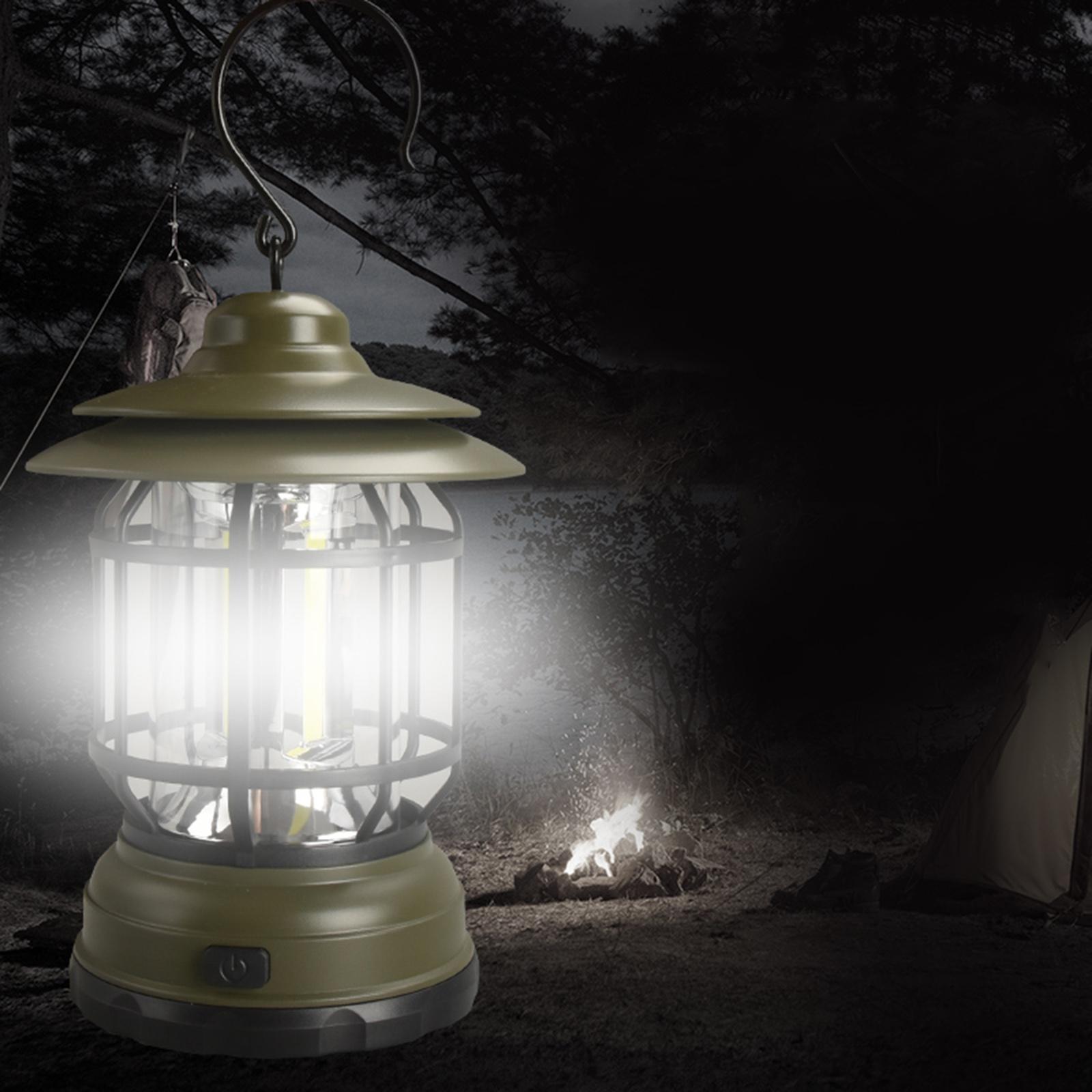 Outdoor Retro Campsite Lantern Camping Light Portable LED Emergency Lamp