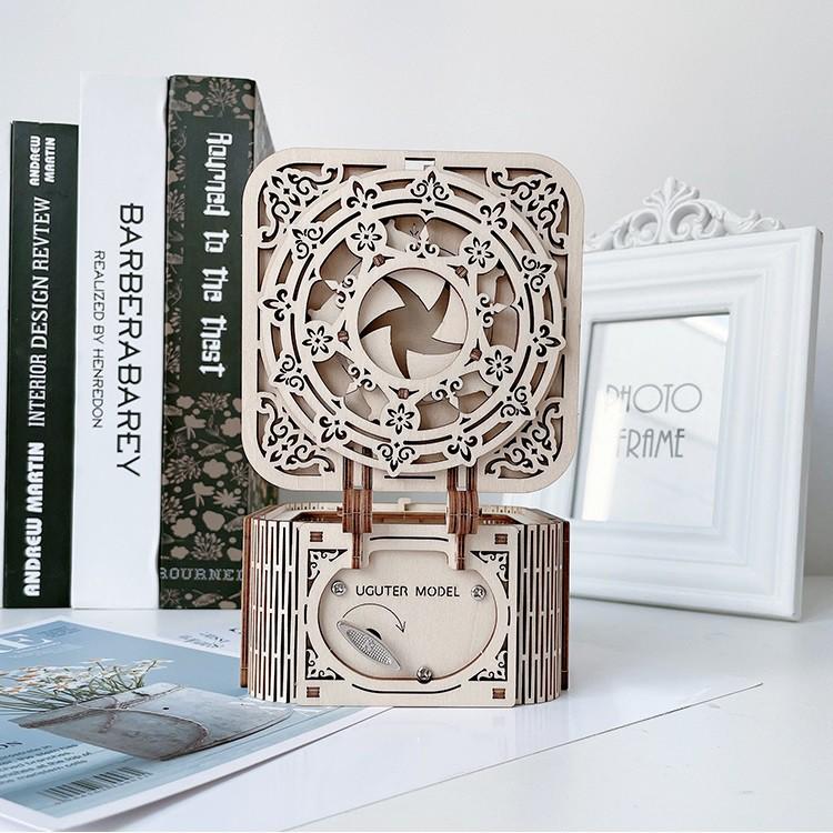 Đồ chơi lắp ráp gỗ 3D Mô hình Chuyển động Hộp trang sức Jewelry Box G609d kèm Hộp nhạc