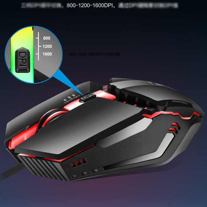 Chuột Game K3 Đèn led RGB màu tự thay đổi - JL