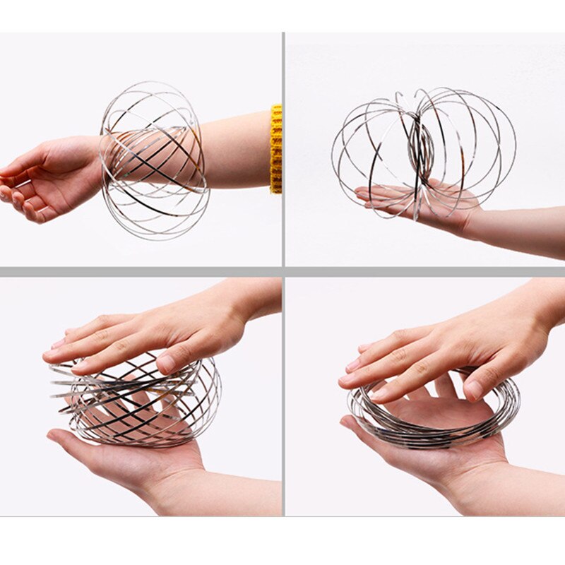 Đồ Chơi Vòng Xoay Quay Ma Thuật 3D Kỳ Ảo Đeo Tay Magic Ring Hand Spinner Magical Metal Torus Toroflus Giảm Stress Dynamic Arm Motion Legaxi