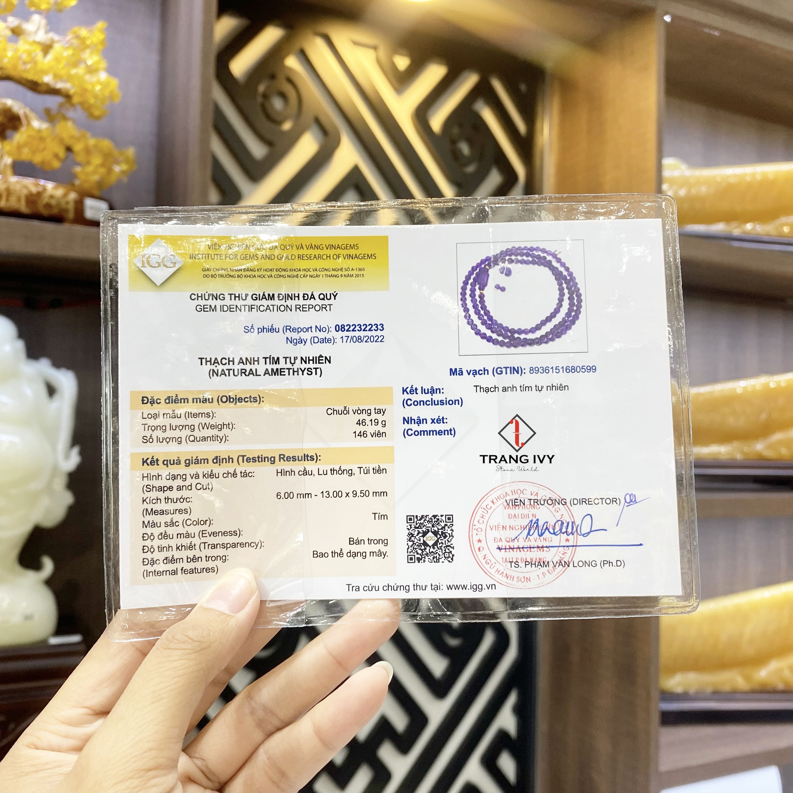 Vòng Tay Thạch Anh Tím Quấn 5 Vòng