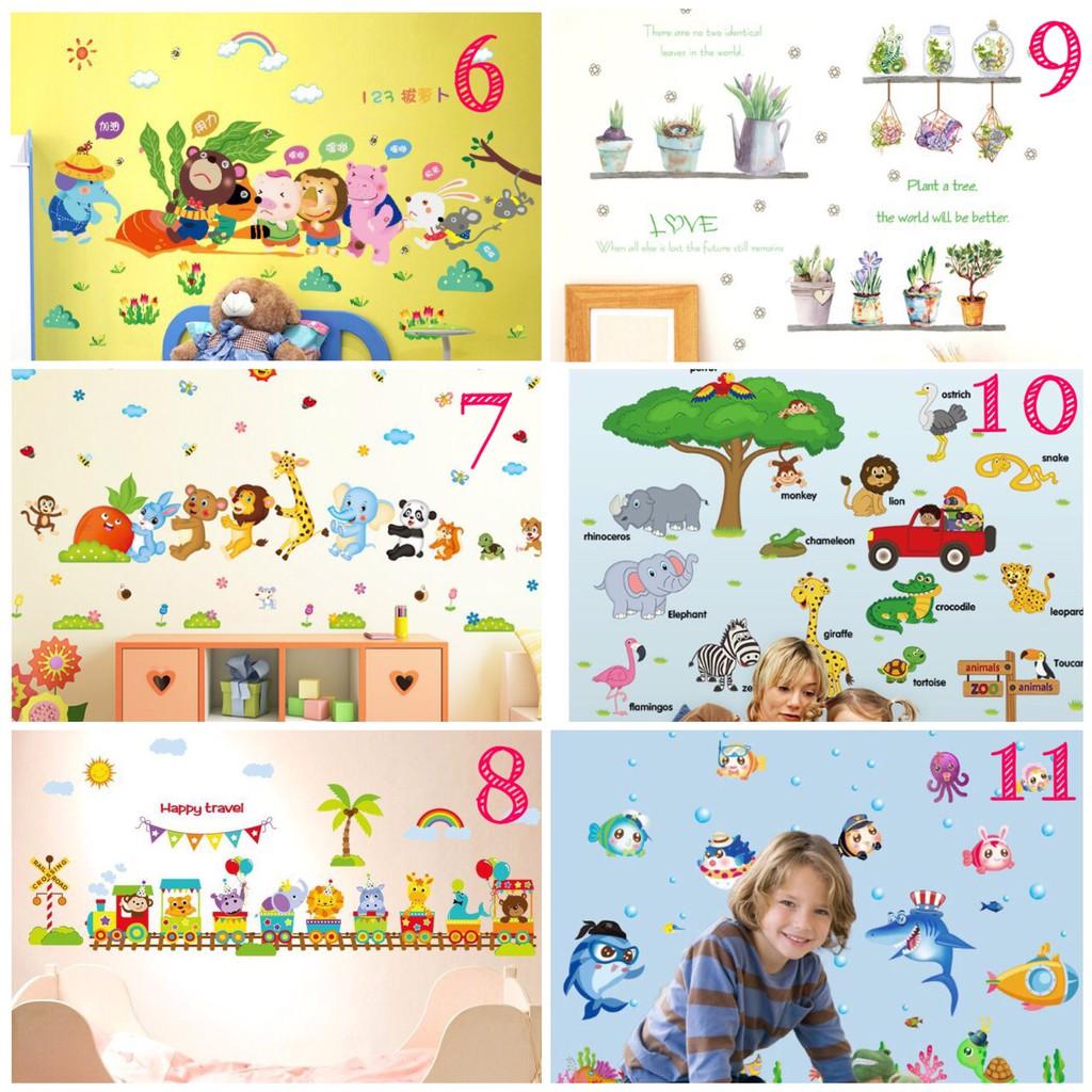 COMBO 4 TẤM DECAL TỰ CHỌN - TRANG TRÍ TƯỜNG PHÒNG HỌC CHO BÉ