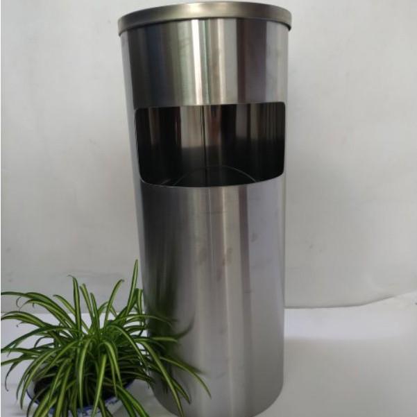 Thùng rác inox tròn gạt tàn