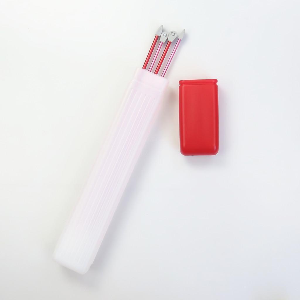 2pcs 16 Inch Plastic Knitting Needles Crochet Hooks