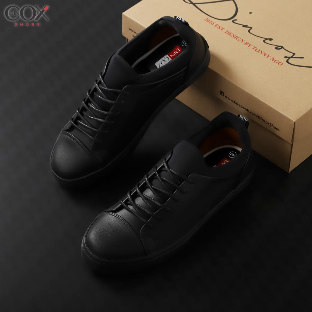 Giày Sneaker Da Nam DINCOX COX43 Cổ Điển Phá Cách Black