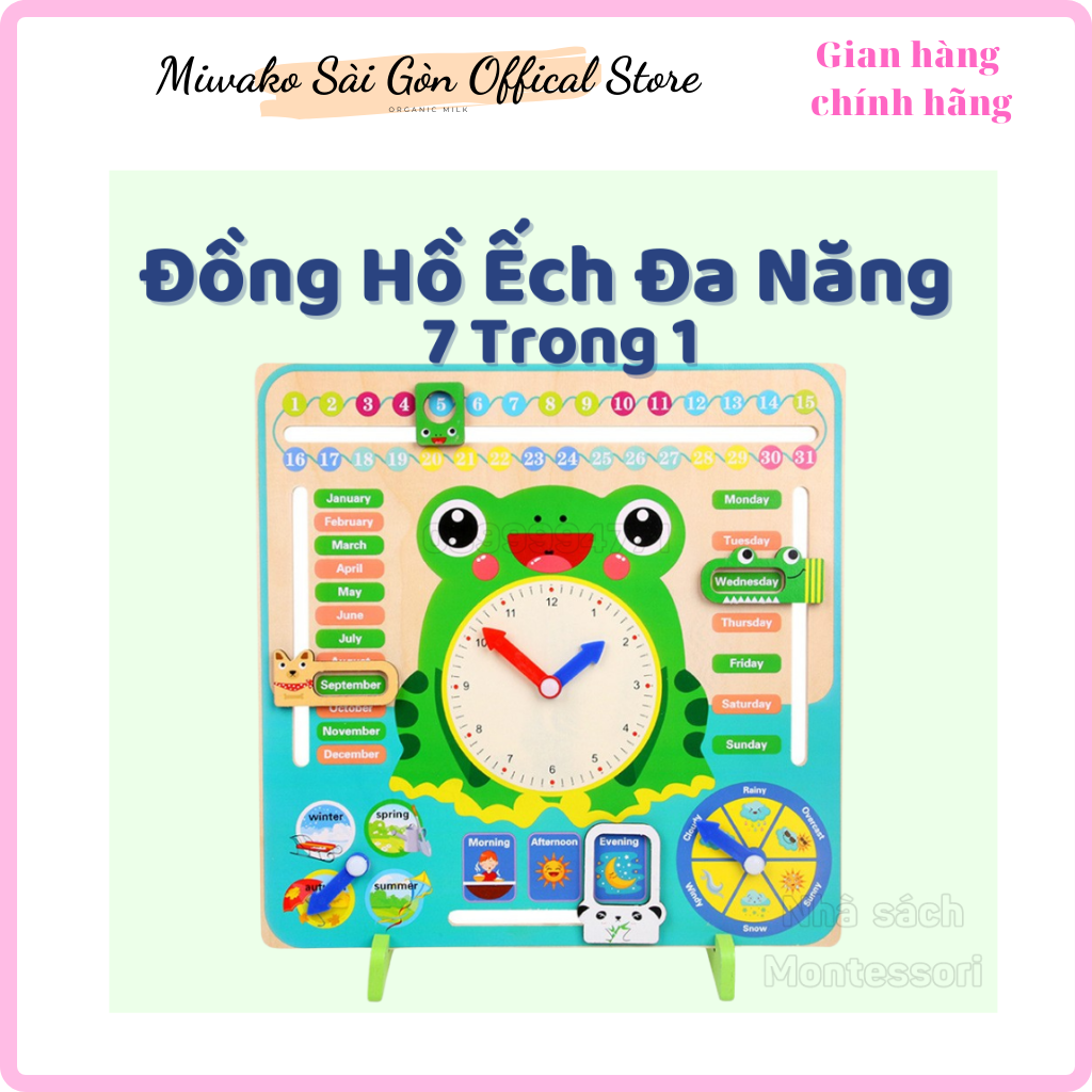 Đồng Hồ sáng tạo Ếch Đa Năng 7 trong 1