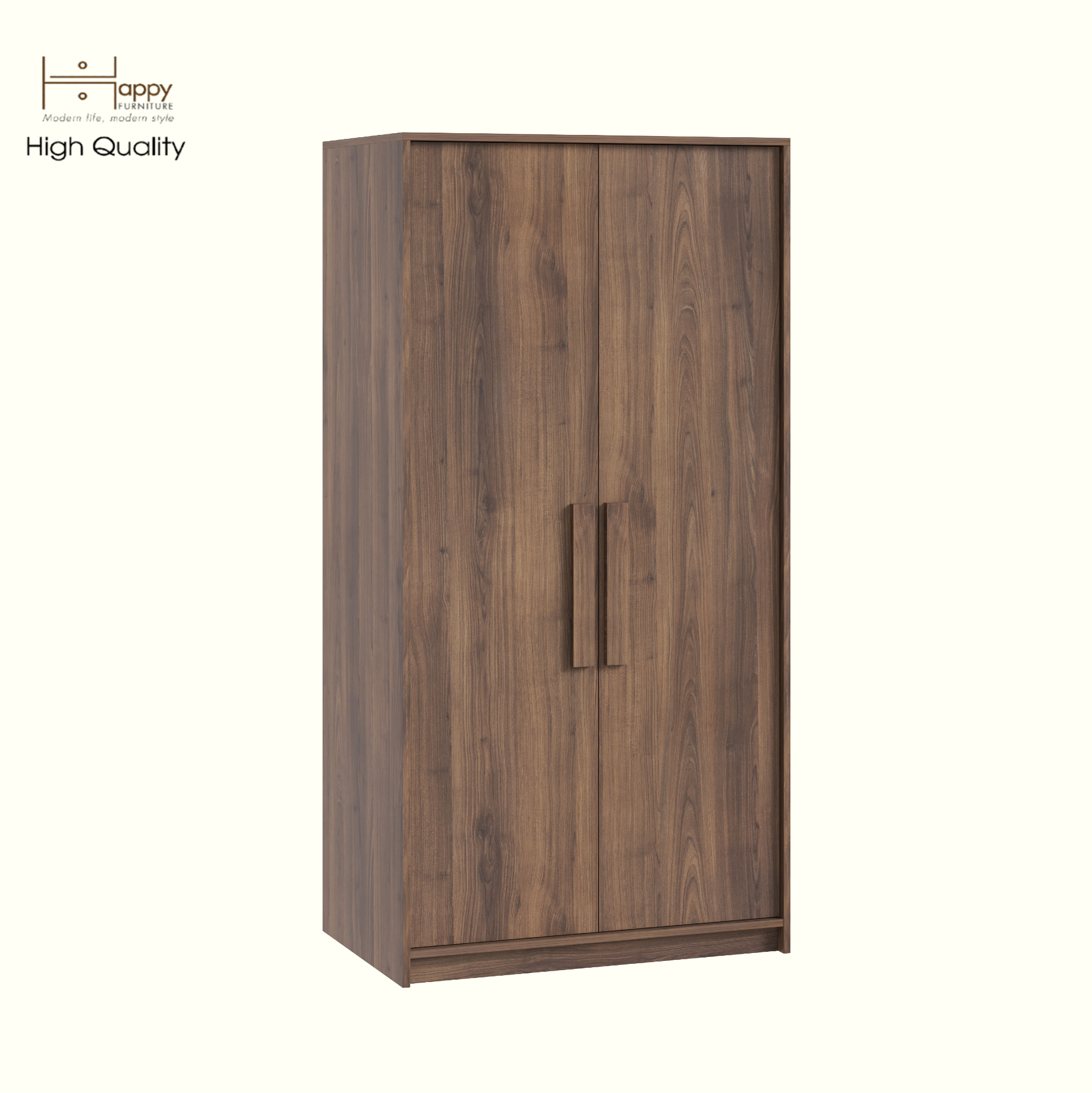 HAPPY FURNITURE , Tủ quần áo 2 cửa mở - RUBEL, TCM_226, 90cm x 59cm x 180cm DxRxC