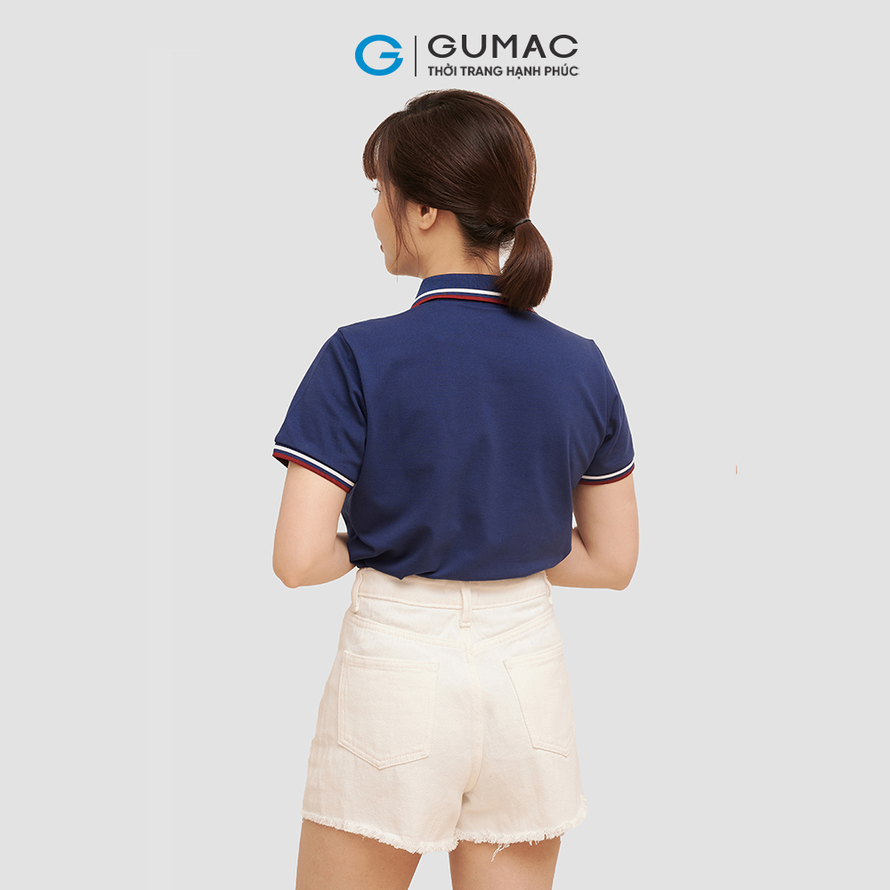 Áo polo nữ GUMAC ATC06002 bo phối viền