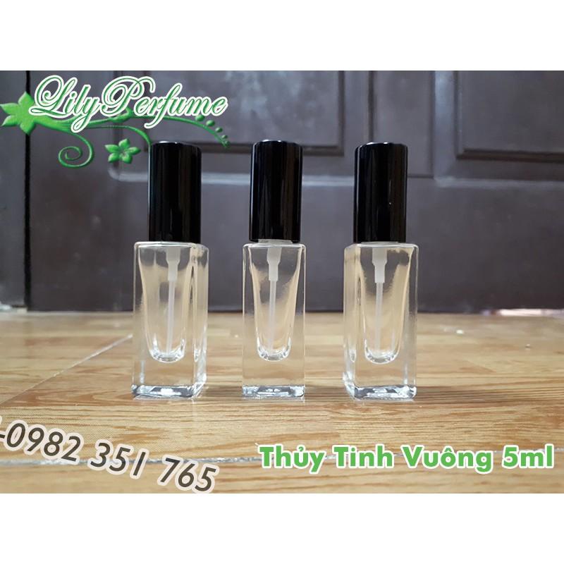 Lọ chiết nước hoa 5ml thủy tinh vuông
