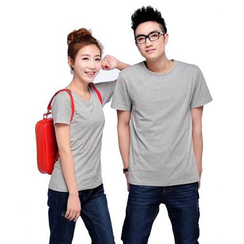 Áo thun trơn nam form rộng phong cách hàn quốc vải poly cotton mịn MÀU XÁM SIÊU SALE !! SIÊU SALE