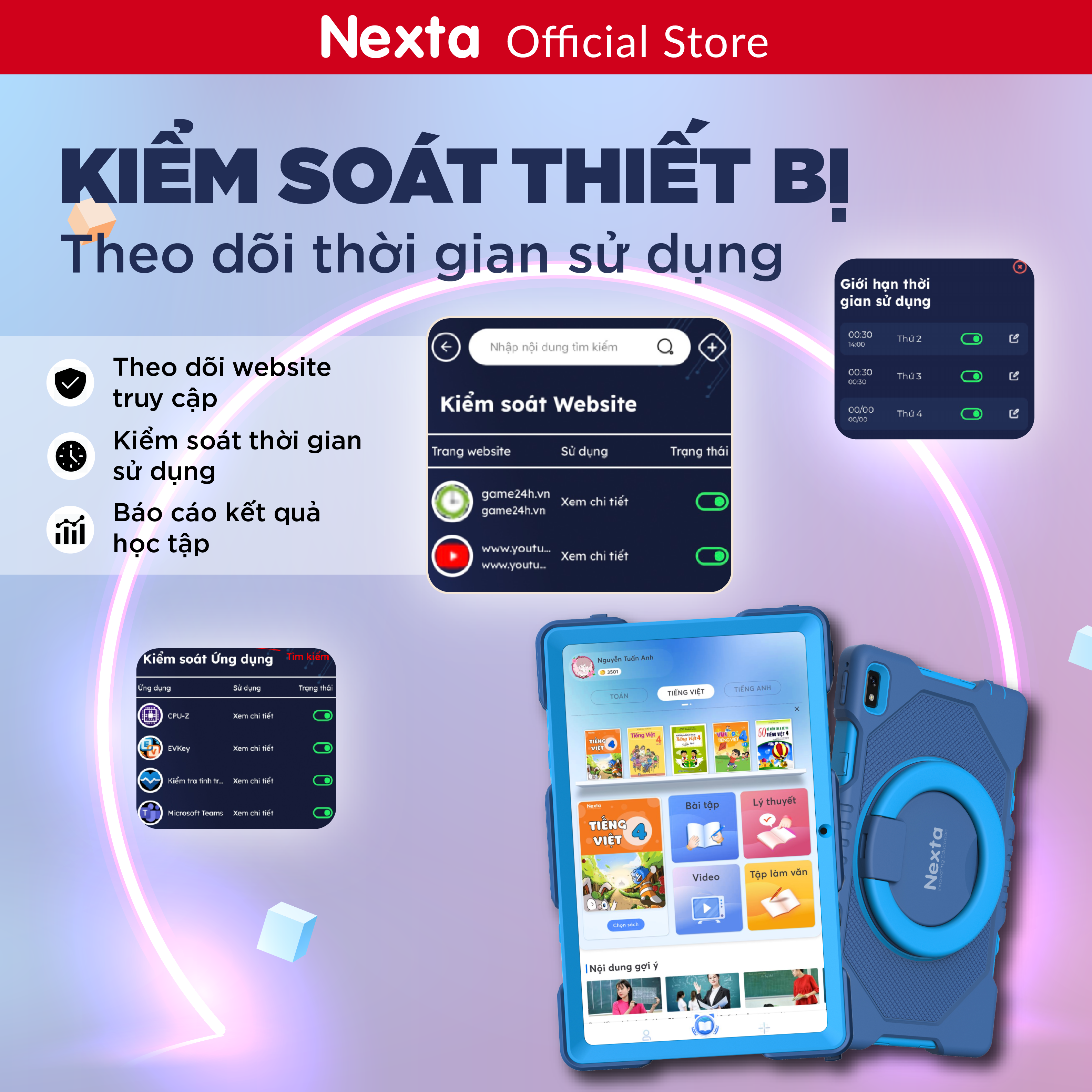 Máy tính bảng Nexta Smart Study 1 - Hàng Chính Hãng