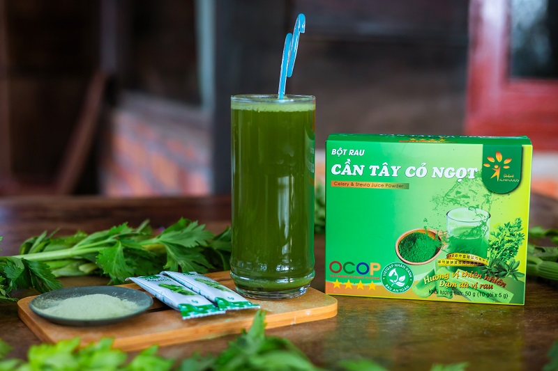 Bột cần tây giảm cân cỏ ngọt Dalat Ichifoods - Sản phẩm đạt chứng nhận FDA, VIETGAP, OCOP 4 SAO 2022