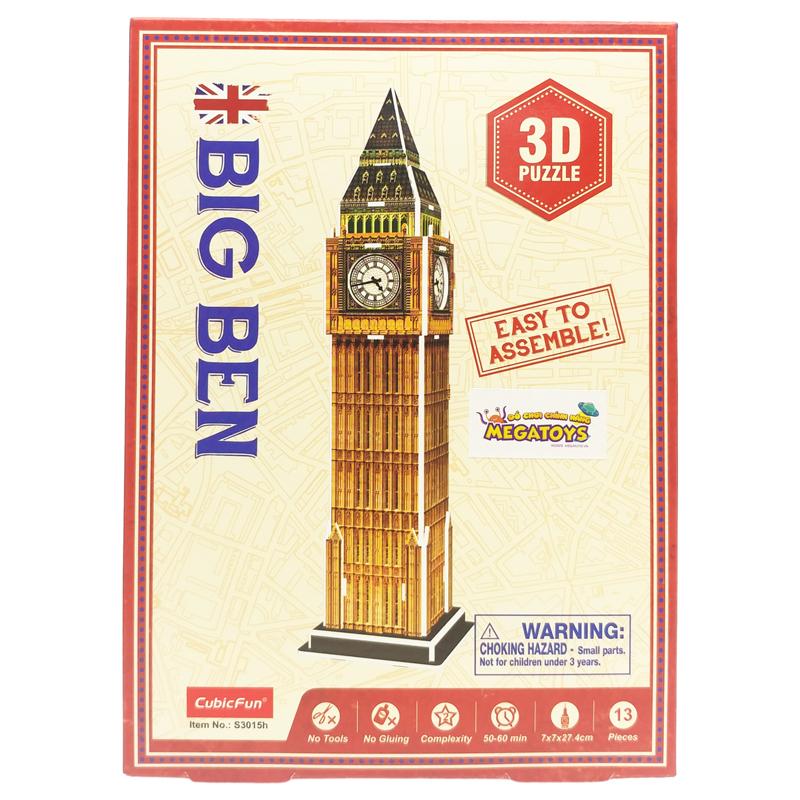 Mô Hình Giấy 3D Đồng Hồ Big Ben - Cubic Fun S3015H (13 Mảnh Ghép)