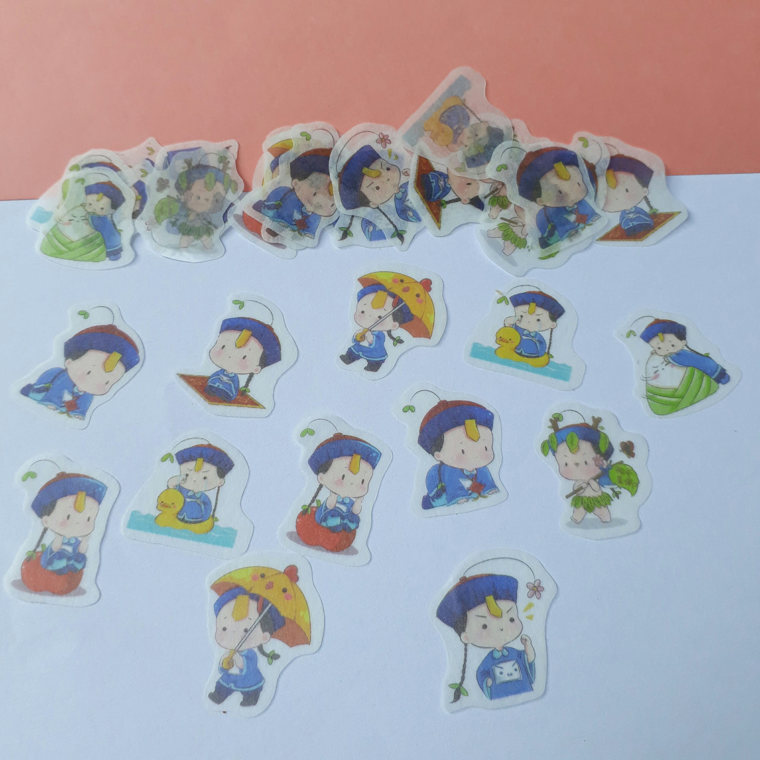 Bộ 32 Sticker Hình Dán Mini Tiểu Cương Thi Nam