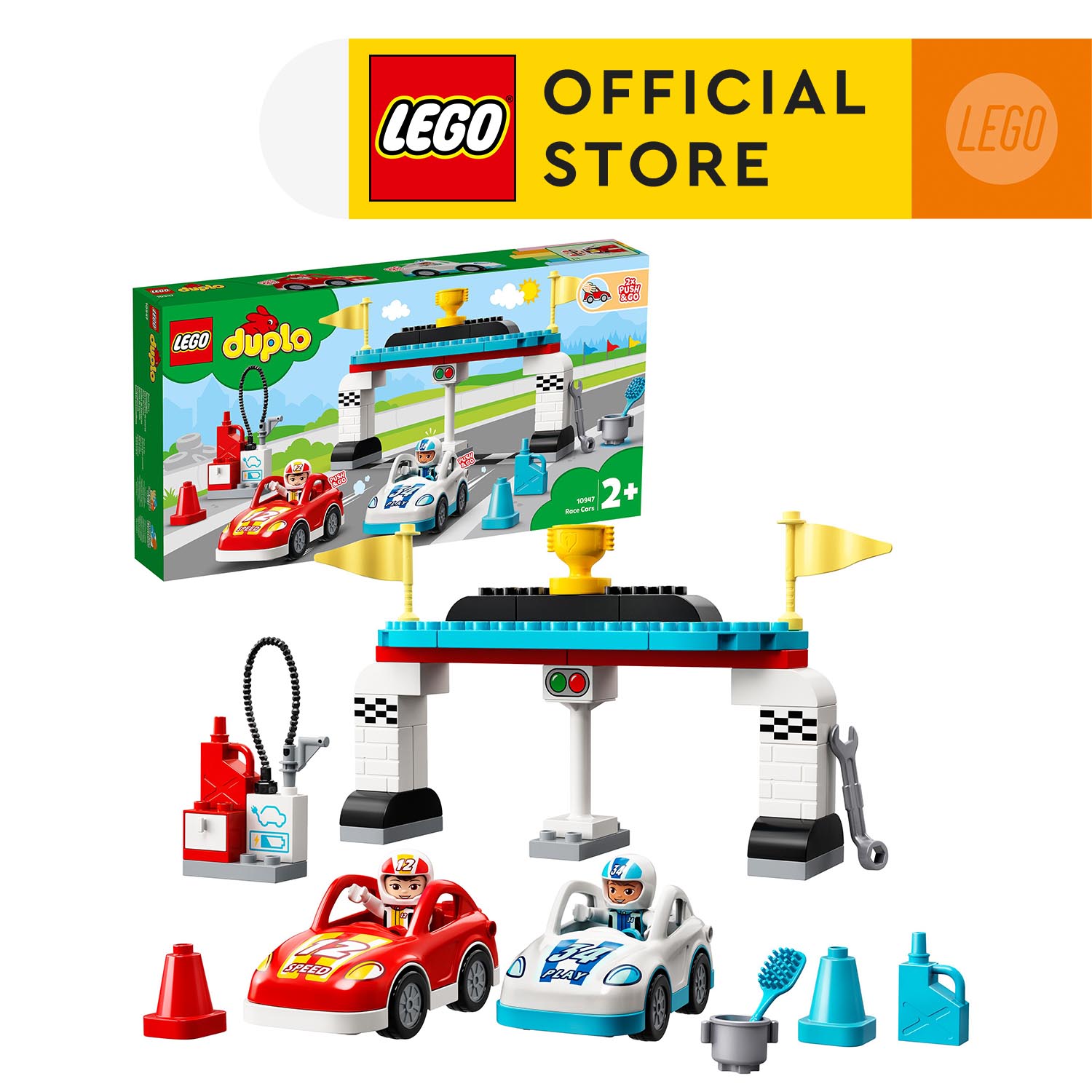 LEGO DUPLO 10947 Cuộc đua xe kì thú (44 chi tiết)