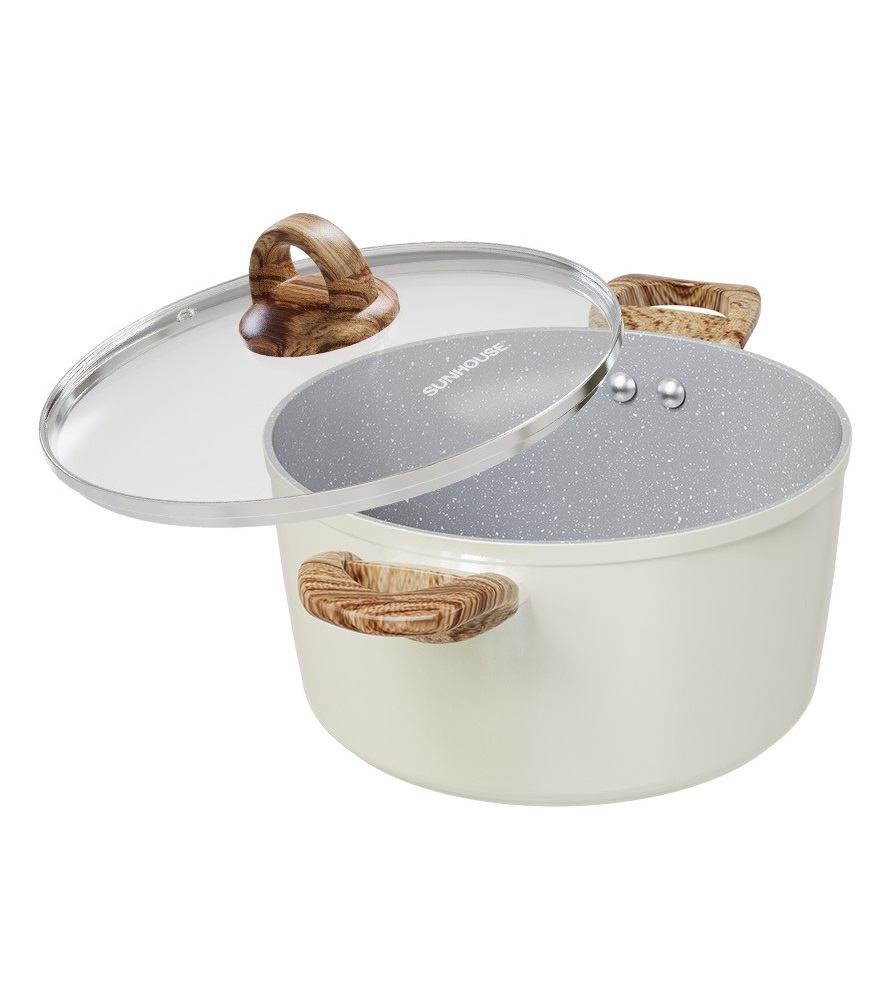 Bộ Nồi Vân Đá Đáy Từ Sunhouse SHG7979MA - Hàng Chính Hàng