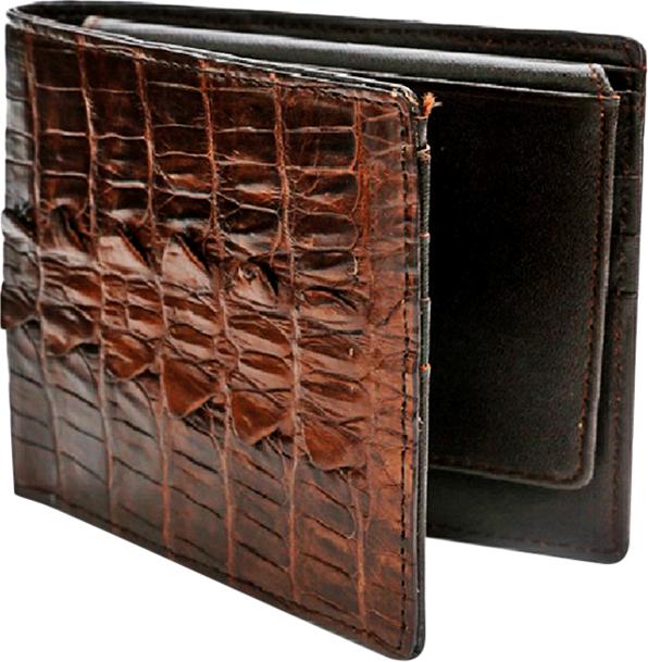 Bộ Ví &amp; Thắt Lưng Nam Da Cá Sấu Gai Đuôi Huy Hoàng HT2242-HT4245 (23 x 11,5 cm) - Nâu Đất