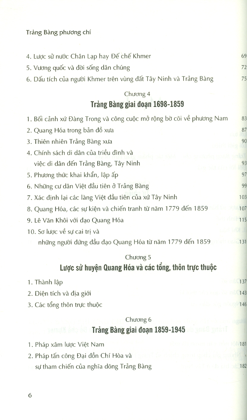 Tràng Bàng phương chí - Lịch sử, văn hóa vùng đất và con người nam Tây Ninh