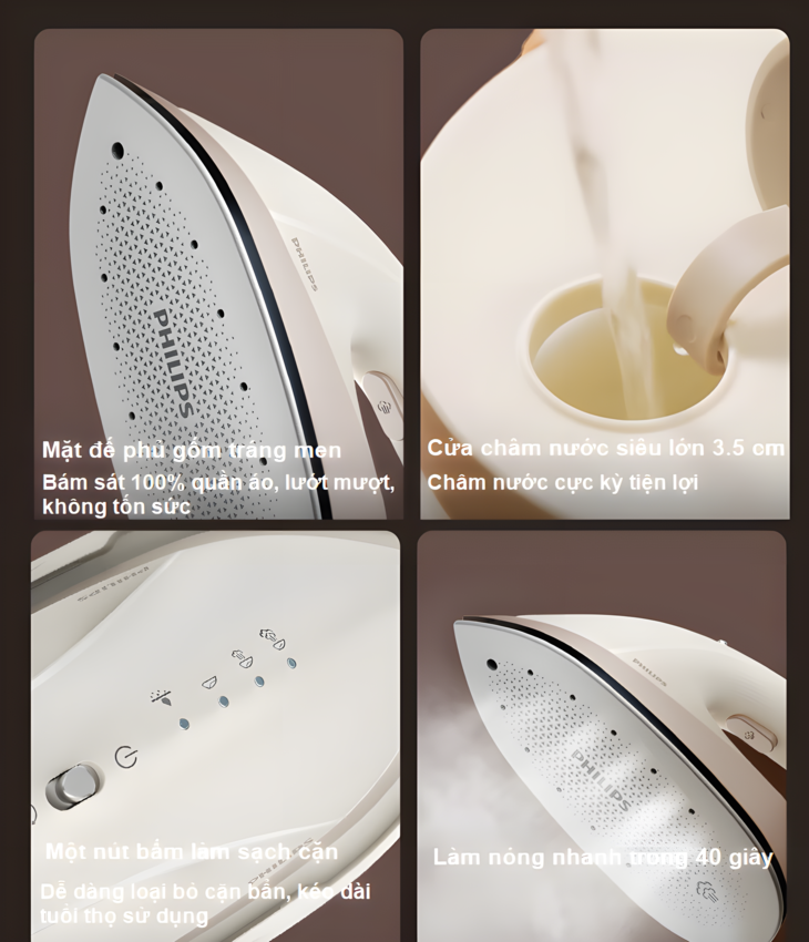 Bàn ủi hơi nước dạng đứng serial 5000, hoàn toàn mới. Thương hiệu Hà Lan cao cấp Philips - STE5050/10 - HÀNG CHÍNH HÃNG