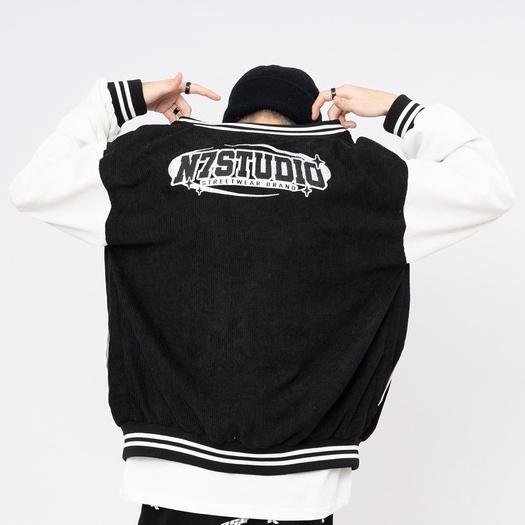 Áo Khoác Varsity Jacket N7 STUDIO bomber bóng chày basic nam nữ form rộng Local Brand