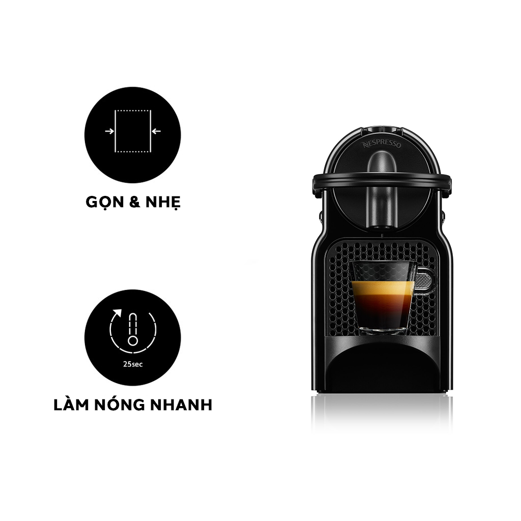 Máy Pha Cà Phê Viên Nén Nespresso Inissia, Máy Pha Cafe, Espresso, Capuccino, Máy Pha Cà Phê Gia Đình, Nhập Đức, Màu Ngẫu Nhiên