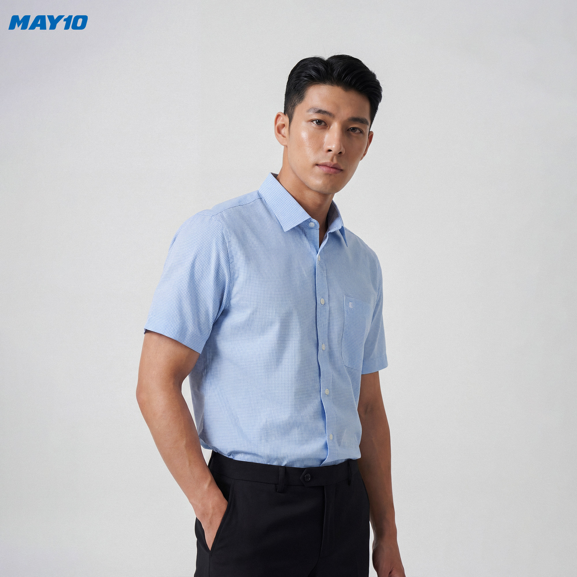 Áo Sơ mi nam cộc tay May 10 form RegularFit mã 010126012 15