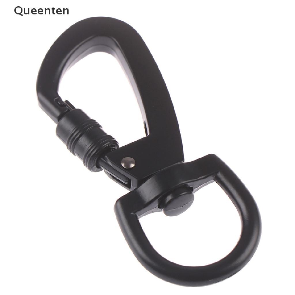 Queenten 1PC Outdoor D-type Buckle Auto Locking Carabiner With Swivel Rotating Ring QT