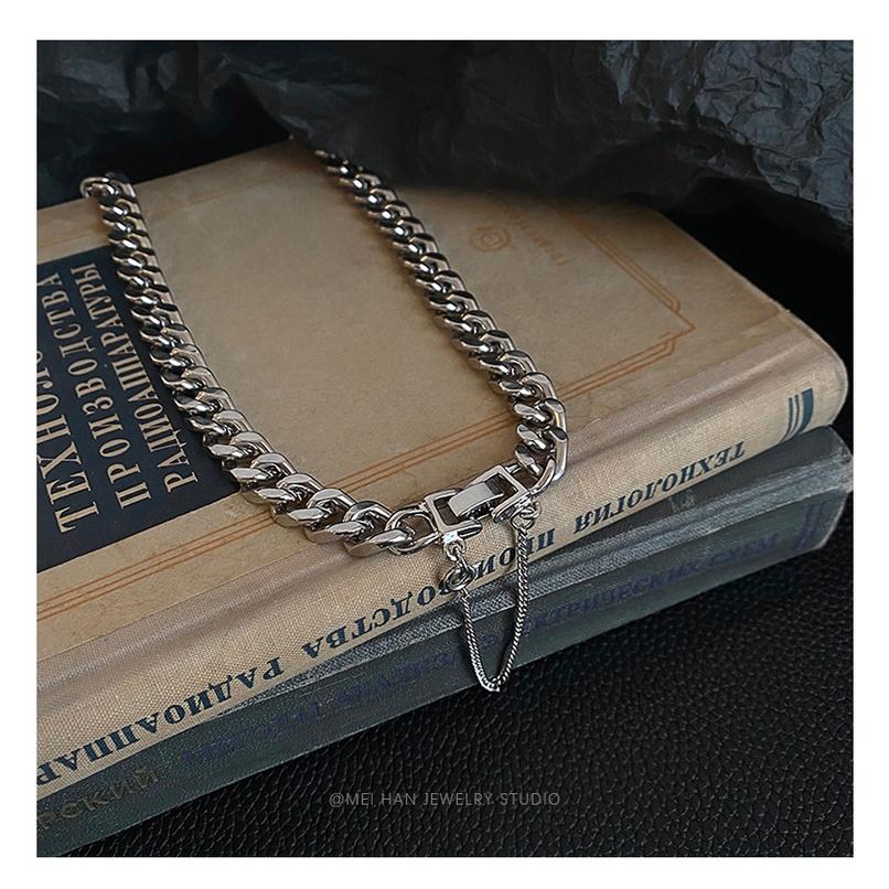 Dây Chuyền Vòng Cổ Nam Nữ Chuỗi Trơn Cuban chain xích Basic Thời Trang Ngầu Hiphop Titan Đẹp Không Gỉ Cam Accessories
