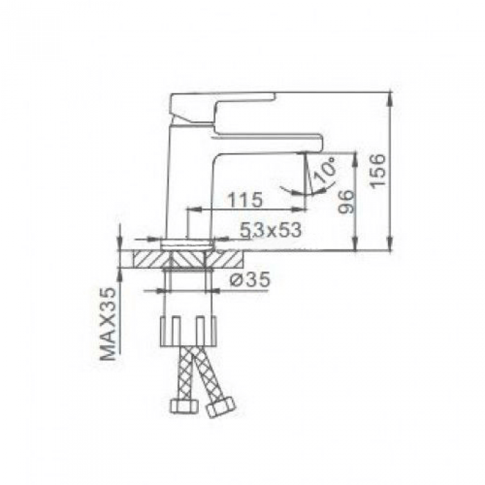 Vòi chậu lavabo nóng lạnh Frap F1060 Chính hãng Nga nhập khẩu