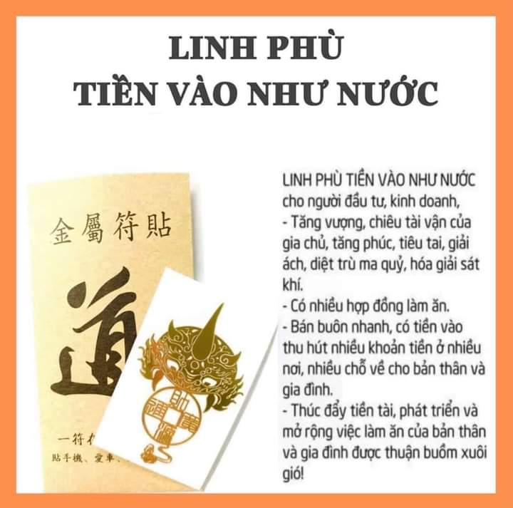 Linh phù TIỀN VÀO NHƯ NƯỚC