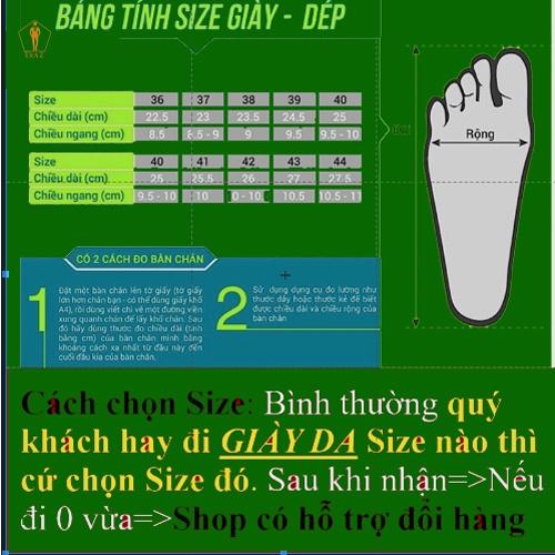 Giày sục nam TRAZ da thật nguyên tấm 100% đế cao su bảo hành 1 năm