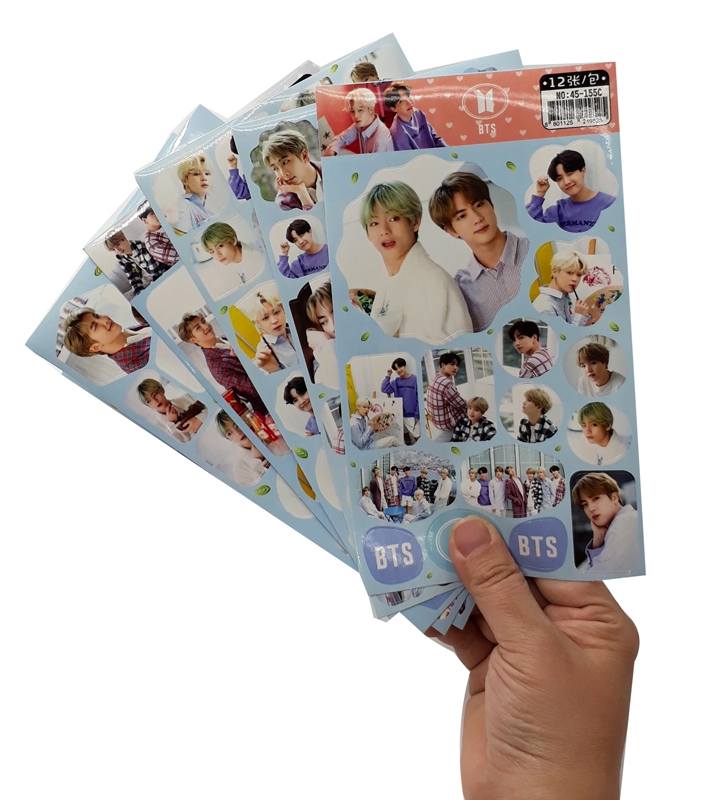 Set 7 Tấm Hình Sticker Nhóm Nhạc BTS - Mẫu 3