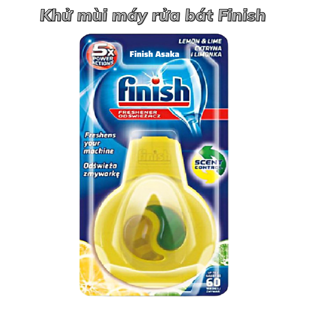 Combo Vệ sinh máy rửa bát Finish: Dung dịch vệ sinh chai 250ml, Viên Treo khử mùi hôi trong máy rửa bát - Chính Hãng