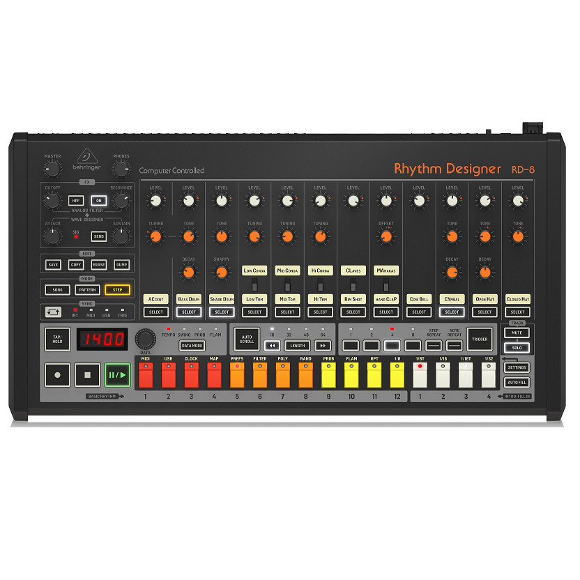 Behringer RHYTHM DESIGNER RD-8 16 âm - Classic Analog Drum Machine-Hàng Chính Hãng