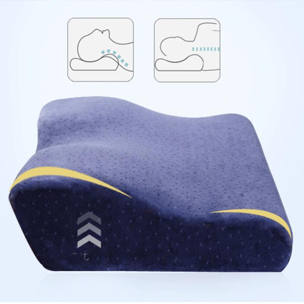 2pc Memory Foam Core Pillows Sleep Pillow Rest Sleeping Neck Head Back Supporter