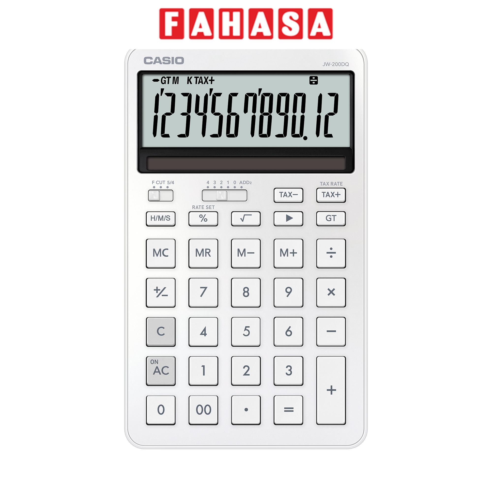 Máy Tính Văn Phòng Casio JW-200DQ-WE-W-DP - Màu Trắng