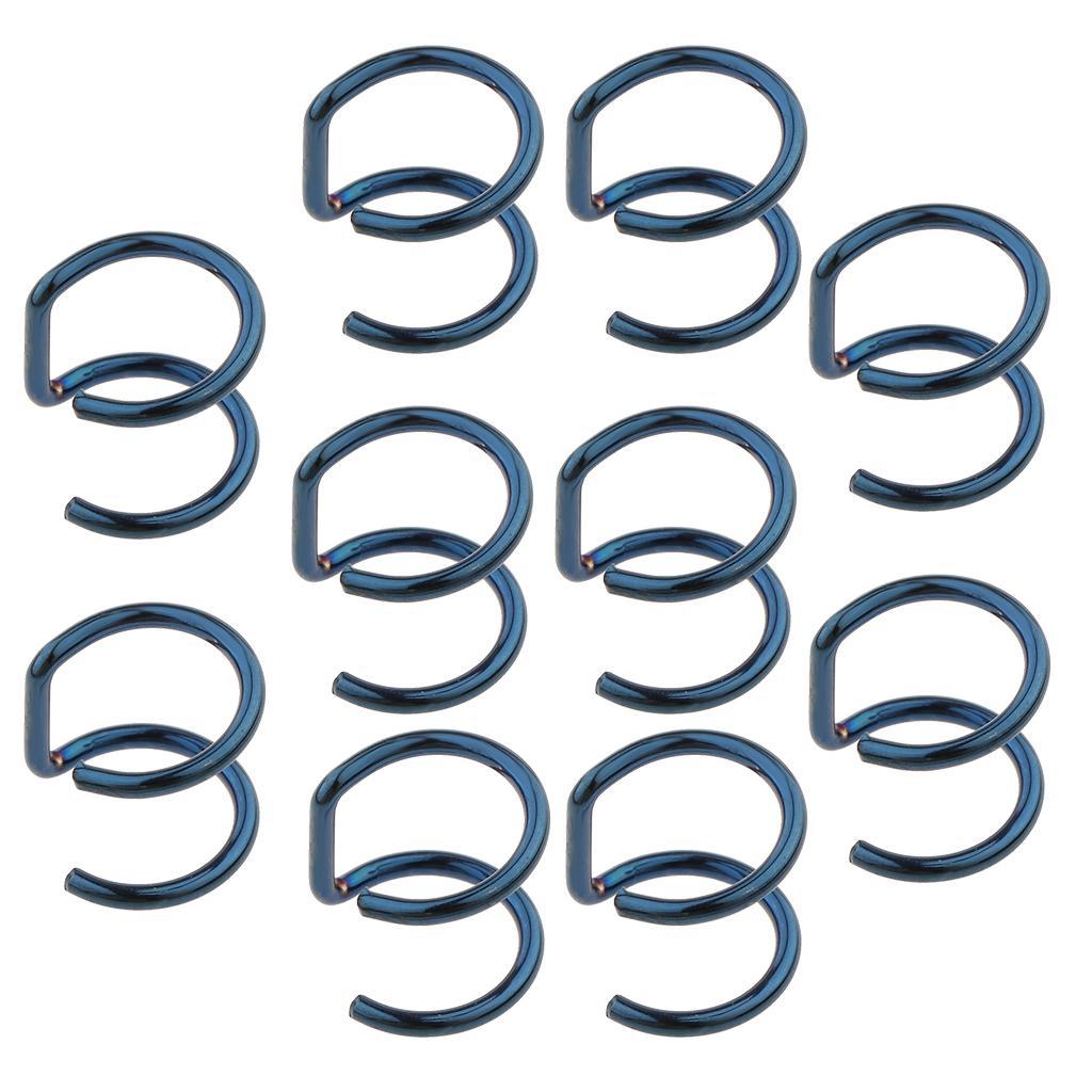 10 Pieces Stainless Steel Clip On Ear Loop Ring Non-piercing