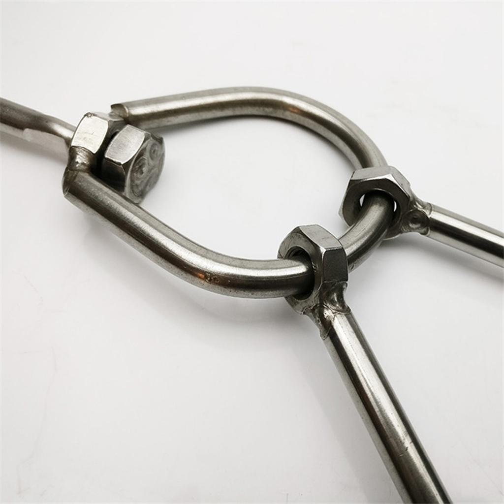 3-Prong Meat Hook Swivel Stainless Sausage Meat Hook Kitchen 0.35x25cm 2pcs