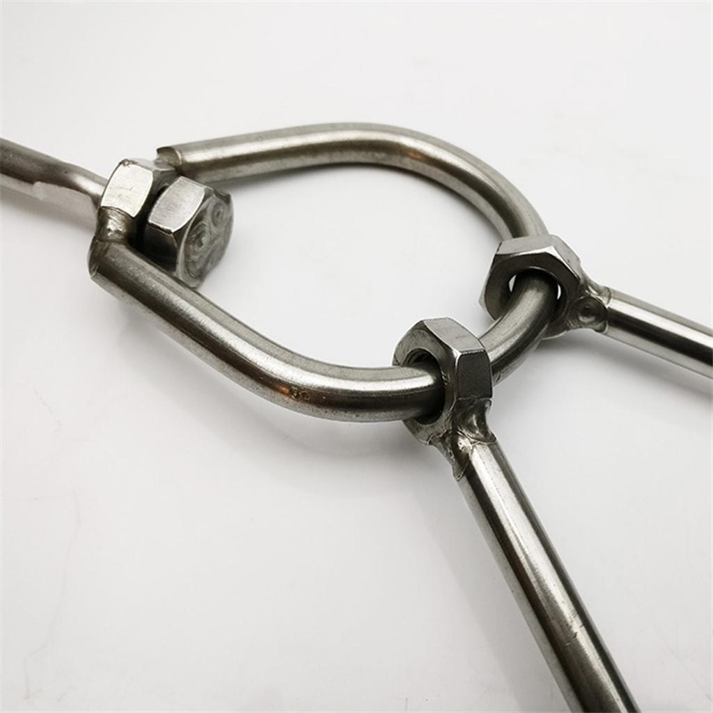 2pcs Meat Hook Ring Kitchen Utensil Hanger Hanging Stainless Steel 0.35x34cm