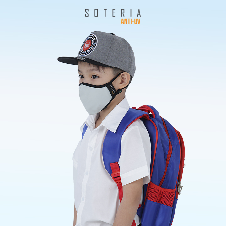 Khẩu trang chống nắng Anti UV Soteria Sea Salt đạt chuẩn UPF 50+, chống khuẩn chống bụi siêu mịn 0.1 micro - Size S,M,L