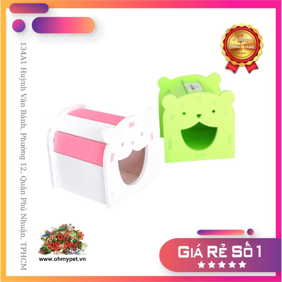 Nhà ngủ cho hamster bằng gỗ hoạt hình, nhiều màu sắc