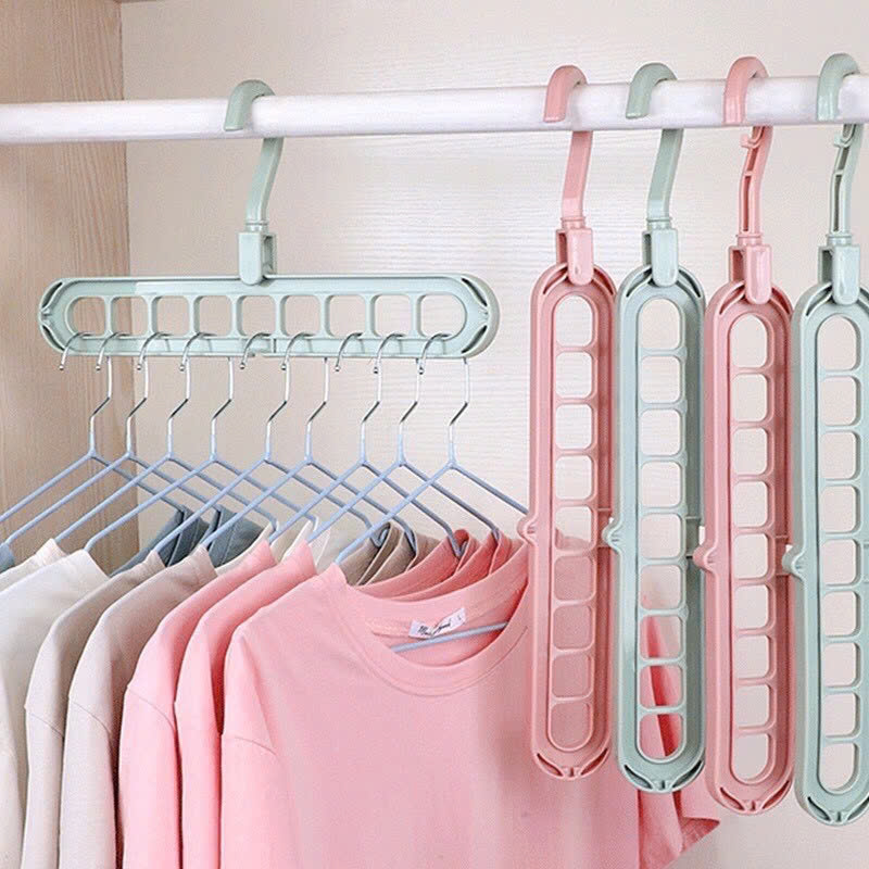 Combo 10 MÓC TREO QUẦN ÁO ĐA NĂNG THÔNG MINH 9 LỖ - HENRYSA