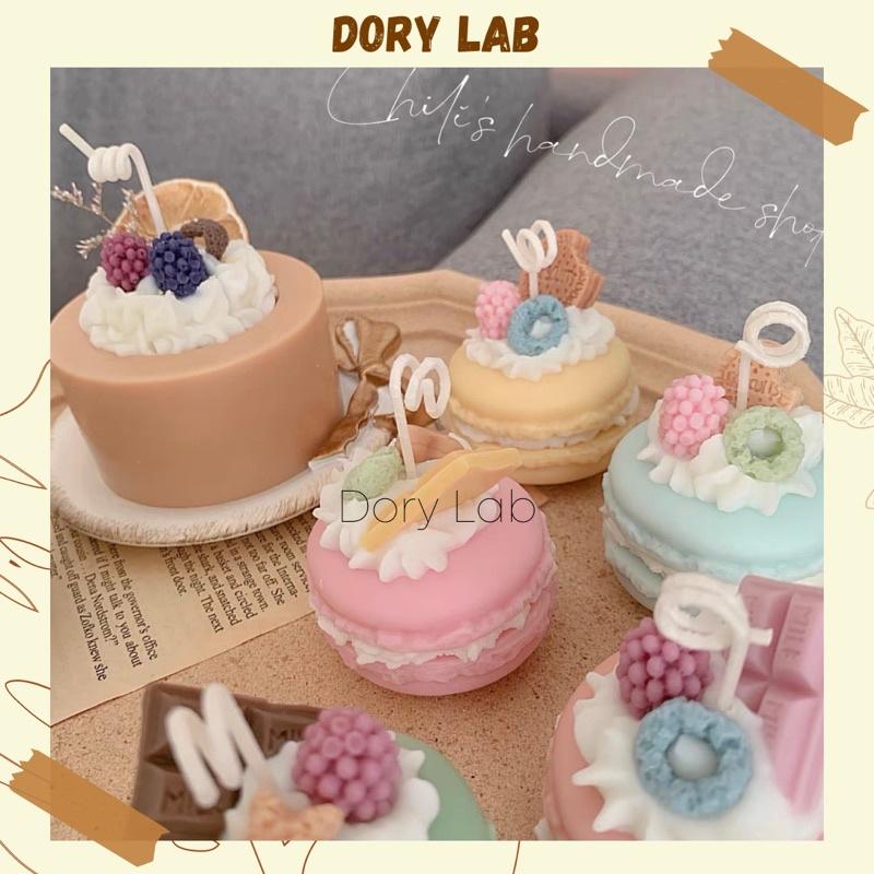 Nến Thơm Tạo Hình Bánh Macaron Topping Màu Sắc Handmade, Phụ Kiện Decor - Dory Lab